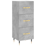 Highboard Concrete Grey 34.5x34x180 cm Engineered Wood 3198837
