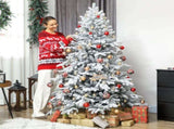 6ft Snow Flocked Artificial Christmas Tree T3398P424886