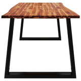 ZNTS Dining Table with Live Edge 180x90x75 cm Solid Wood Acacia 353291