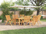 Garden Dining Set Folding 7 pcs Brown Solid Acacia Wood 3375620