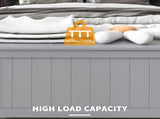 Storage Chest, Modern Storage Trunk with 2 Safety Hinges and Cut-out Handles, Wooden Toy Box for T3398P341302