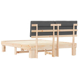 Bed Frame with Upholstered Headboard Dark Grey 150 x 200 cm 877480