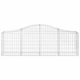 Arched Gabion Baskets 10 pcs 200x30x60/80 cm Galvanised Iron 3145396