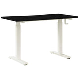 Desk White and Dark Brown 120 x 60 cm Solid Oak Wood 3426549