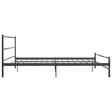284687 Bed Frame without Mattress Grey Metal 200x200 cm