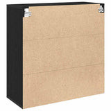 Wall Cabinet Black Oak 80 x 33 x 80 cm Engineered Wood 862803