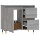 Bathroom Cabinet Grey Sonoma 65x33x60 cm Engineered Wood 831602