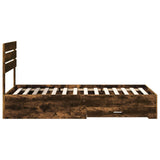 Bed Frame with Drawer with Headboard Manual Engineered Wood 3411695