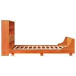 ZNTS Bed Frame without Mattress Wax Brown 120x190 cm Small Double Solid Wood Pine 3323709