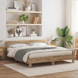 Bed Frame Artisan oak 200 x 200 cm Engineered wood 3333934