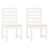 Garden Chairs 2 pcs White 50x48x91.5 cm Solid Wood Pine 824026