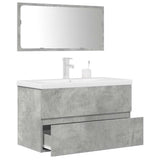 ZNTS 3 Piece Bathroom Furniture Set Concrete Grey Engineered Wood 3324918