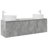Bathroom Cabinet Set 3 pcs Concrete Grey 49.5 x 44.5 x 65.5 cm 3405730