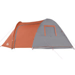 ZNTS Family Tent Dome 6-Person Grey and Orange Waterproof 94355