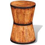 Hourglass Stool Rough Mango Wood 241637
