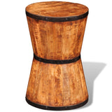 Hourglass Stool Rough Mango Wood 241637