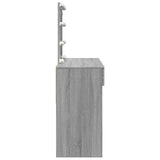 Dressing Table with LED Grey Sonoma 100x40x130 cm 848197