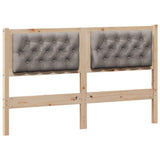Headboard Other Brown and taupe 140 cm Solid pine wood 879012