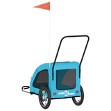 Pet Bike Trailer Blue Oxford Fabric and Iron 93981
