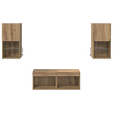 TV Wall Cabinets Wall-mounted 4 pcs Artisan Oak Engineered Wood 3402915