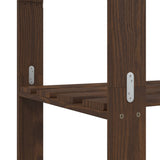 5-Tier Storage Rack Brown 170x38x170 cm Solid Wood Pine 373395