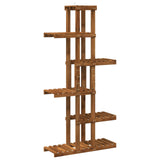 Plant Stand Natural 68 x 23.5 x 140 cm Solid Acacia Wood 903096