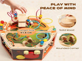 8 in 1 Wooden Activity Cube with Bead Maze, Shape Sorter, for Kids Boys Girls 18 Months T3398P422181