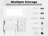 White hemp surface particle board with triamine 4 drawers 2 side push-pull storage rack 1 LED touch 26098664