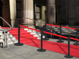 Stanchion with Belt Airport Barrier Steel Black 51161