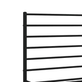 Metal Bed Frame without Mattress with Headboard Black 140x190cm 352319