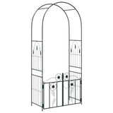 Garden Arch with Lock Black 102 x 50 x 218 cm 42021344