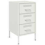 ZNTS Bedside Cabinets 2 pcs White 36x39x68 cm Steel 843089