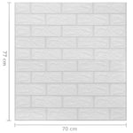 ZNTS 3D Wallpaper Bricks Self-adhesive 20 pcs White 150719