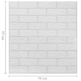 ZNTS 3D Wallpaper Bricks Self-adhesive 20 pcs White 150719