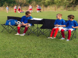 6 Seat Folding Sports Bench Portable Sports Team Bench Spectator Chair with Cooler and Carrying T3398P348603
