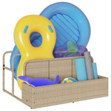 Poolside Float Storage Beige 110x100x57 cm Poly Rattan 4104091
