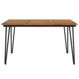 Garden Table with Hairpin Legs 140x80x75 cm Solid Wood Acacia 319519