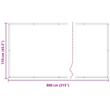 Balcony Screen Taupe 110 x 800 cm Oxford Fabric 42030748