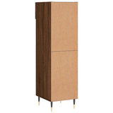 Shoe Cabinet Brown Oak 30x35x105 cm Engineered Wood 829659