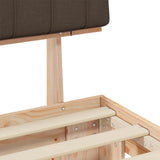 Bed Frame with Upholstered Headboard Taupe 100 x 200 cm 877512