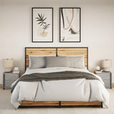 Bedside Cabinets with LED Lights 2 pcs Grey Sonoma Engineered Wood 852058