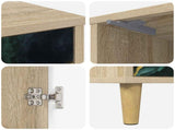 Bedside Cabinet WIJHE 2 pcs Sonoma Oak 36 x 33 x 50 cm 8007200