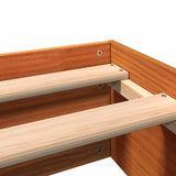 Bed Frame without Mattress Wax Brown 180x200 cm Super King Solid Wood Pine 844815