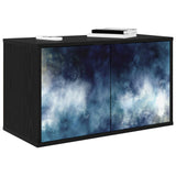 Wall-mounted TV Cabinet RAALTE 69 x 33 x 40 cm Black Oak 8007116