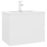 Sink Cabinet with Built-in Basin White Engineered Wood 3071630