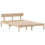 ZNTS Bookcase Bed without Mattress 150x200 cm King Size Solid Wood Pine 3321810