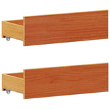 Bookcase Bed without Mattress Wax Brown 135x190 cm Double Solid Wood Pine 3308938