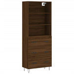 Highboard Brown Oak 69.5x34x180 cm Engineered Wood 3189380