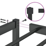Metal Bed Frame without Mattress Black 100x200cm 373650