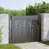 Garden Gate with Lock Black 110 x 105 cm Powder-Coated Steel 42015894